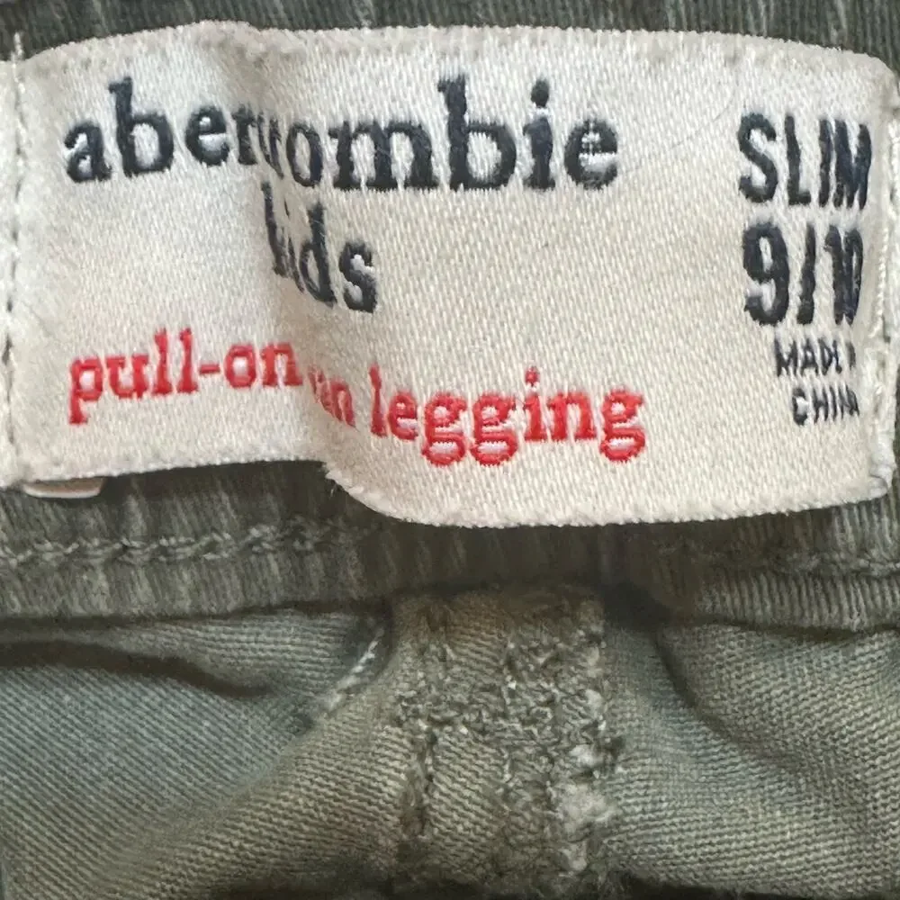 Abercrombie Kids Pull-On Jean sz 9/10 SLIM Army Fatigue Pants